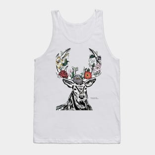 Deer with flowers Tank Top